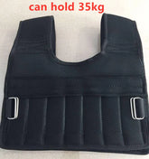 Black adjustable mesh weighted vest, durable material, designed for fitness training