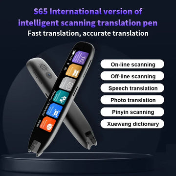 S65 scanning translation pen with touchscreen, tech device for fast translation and scanning.