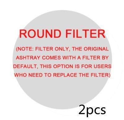 Round replacement filter, white material, minimal design, packaged as 2 pieces