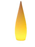Minimalist yellow teardrop-shaped LED lamp with smooth matte finish, modern lighting decor