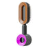 Modern electric hair brush in black and brown with purple accent, sleek and ergonomic design