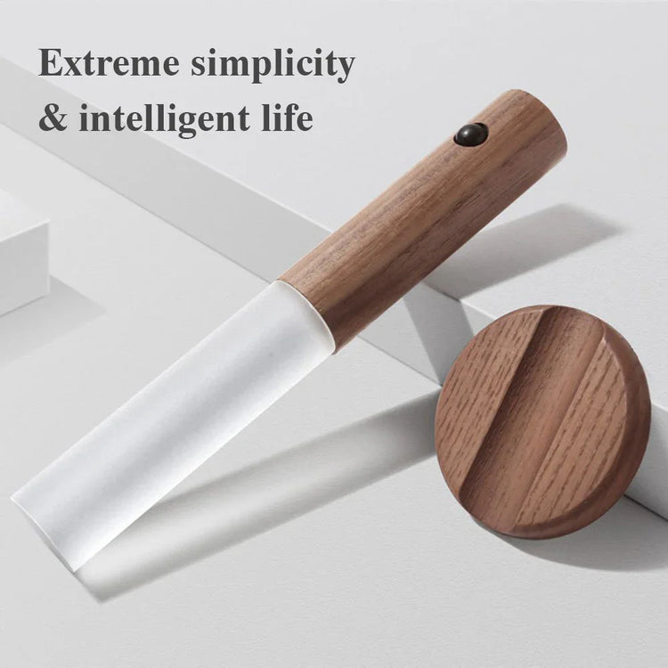 Minimalist tool with wooden handle and frosted blade, modern and simple design